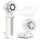 HAPPY DAYS Ventilador Portátil de Mano con Agua y Placa Fría - Mini Ventilador USB-C Recargable - hasta 12 h de Autonomía - Pantalla LED y Velocidad ajustable para Verano, Viaje, Oficina, Camping