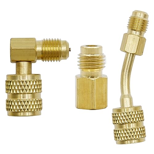 Adaptateur R410A Hoypeyfiy mâle 1/4 vers femelle 5/16 pour recharge de climatiseur split