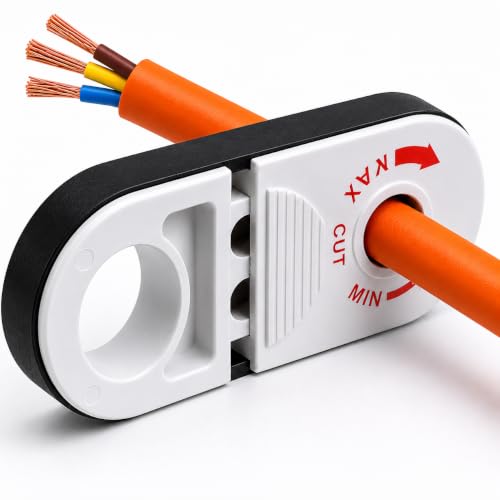 Image of Cable Stripper Tool Cable Stripper Electrician Tools Wire Stripper for Rotate one Circle Cable and Copper Cable and Diameter 0.3-1.28 CM for CAT5 CAT6 CAT7 Coaxial Network Cable