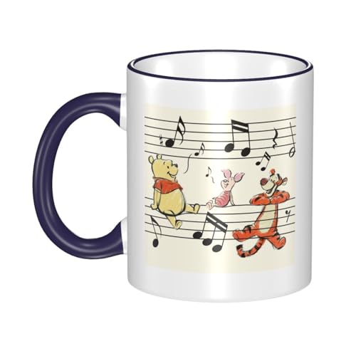 くまのプーさん マグカップ 保温・保冷 電子レンジ対応 コーヒーカップ 陶器 セラミック 耐高温 軽量 個性人気 誕生日プレゼント大容量 Navy Blue