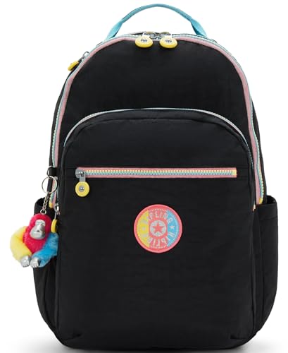 Mochila feminina Kipling Seoul Fc para laptop de 38.1 cm, durável, espaçosa com alças de ombro acolchoadas, manga protetora embutida