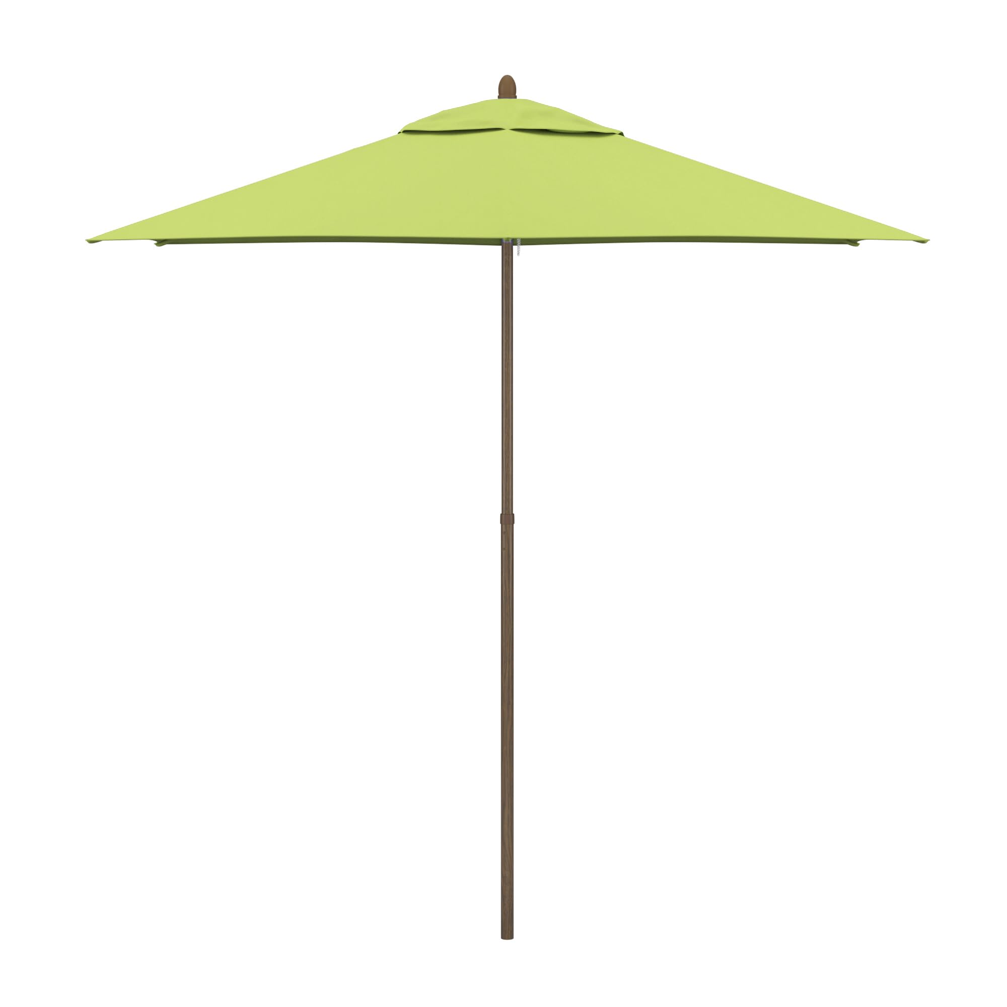 9' Rd Faux-Wood Market Patio Umbrella with Push Open Pin Stop, Lime