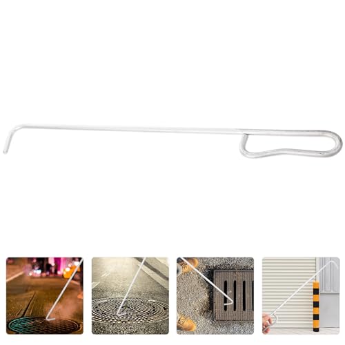 Gancho de acero para tapa de alcantarilla resistente y cómodo extractor de pozos 6