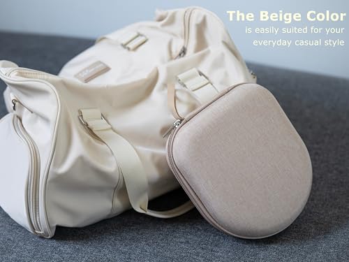 Ginsco Universal Headphone Case Compatible with JBL Tune 510BT 720BT, Sony WH-CH 720N/WH-CH520, with Sony/JBL/Soundcore Life Q20i Q30/BERIBES/TOZO/KVIDIO etc Wireless Headphones Beige