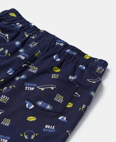 Image of Jockey CB03 Boys Super Combed Cotton French Terry Printed Shorts with Turn Up Hem Styling (Colors & Prints May Vary)