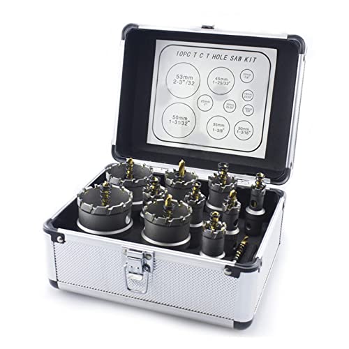 Juego de 10 brocas abrelatas 16-53mm carburo para metal miniatura 1