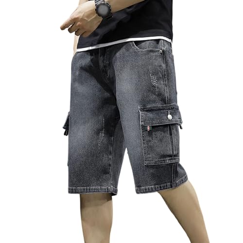 Short cargo en jean homme ample idéal pour le skate et le streetwear