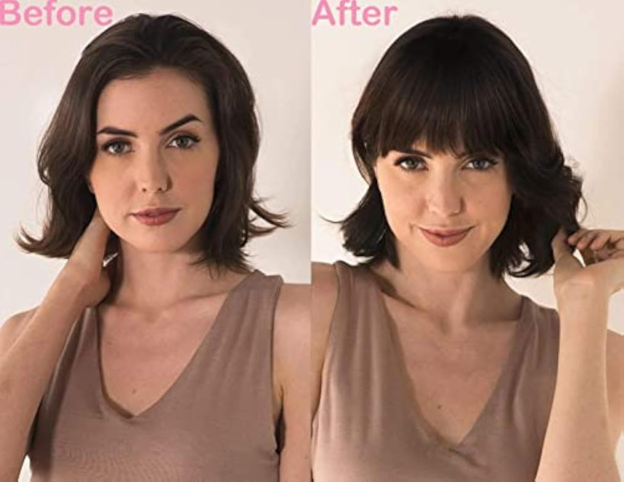 Dark Brown Clip Fringe Hair Extensions for Women