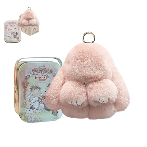 Image of BOVVSKY Bunnylulu Keychain with Box, Bunny Keychain with Tin, BunnyCute Plush Key chain