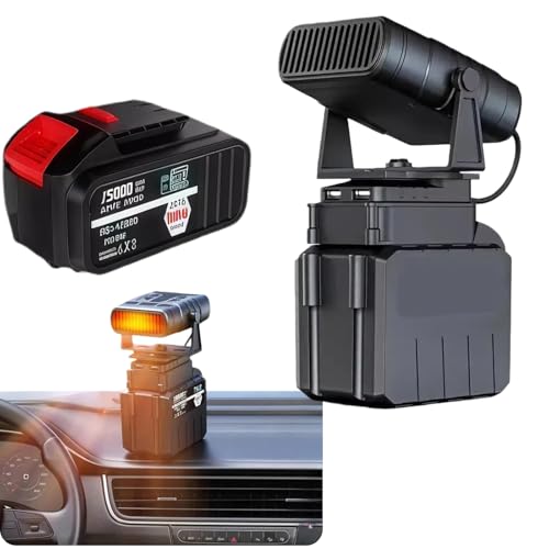 Mini calentador recargable, calentador portátil a pilas para acampada y coche, potencia de 1500 mAh, antivaho antivuelco, 2 ajustes de calor, uso en interiores y exteriores 1300mah