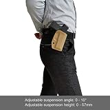 Sig P365 Kabura OWB Kydex Kabura Fit: Sig Sauer P365 / P365 SAS Pistolet - Zewnątrz pasa Carry / 1.5-2 Inch Belt Clip - Adj. Szerokość Wysokość & przechyłka, Poszerzone wejście (Black, Right Hand Draw (OWB))
