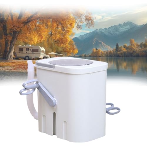 Generic Travel Washing Machine Mini Portable Washing Machine 11x15x15in Non-Electric Washing Machine Suitable For Apartments Dorm Camping RV Travel Laundry, 27x38x38cm, White