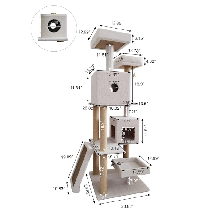 Rascador Para Gatos de 7 Niveles Lookout Loft miniatura 5