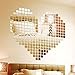 Produktbild Swiftswan 100 DIY Indoor Decals Home Umwelt Dekoration Kunst DIY Acryl 2X2 cm Mosaik 3D Abstrakte Aufkleber Spiegel Wandaufkleber