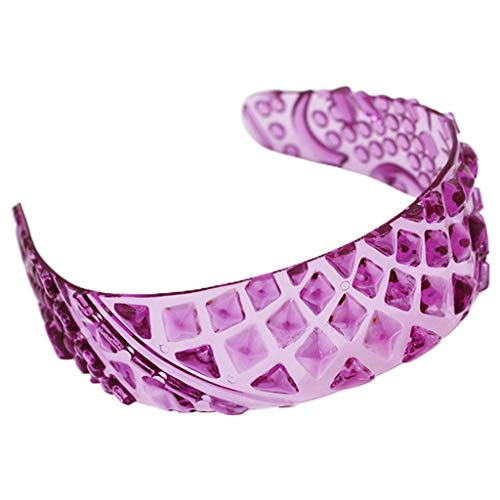 Qiman - Diadema de plástico transparente para mujer, diseño de piña en 3D