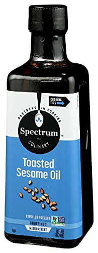 Spectrum Sesame Oil, Toasted, Unrefined, 16 Oz #TOP3