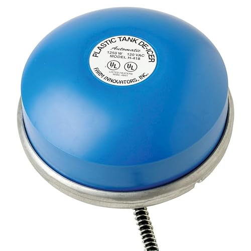 Farm Innovators Ice Chaser 1250 Watt Cast Aluminum Floating Tank Deicer with Self Regulating Thermostat and Heavy Duty Anti Chew Cord Protector