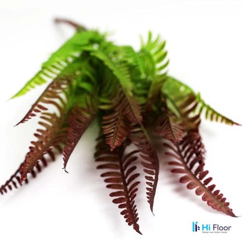 Image of Enhance Your Space with Artificial Leaf Decor Foliage for Stunning Interiors Decorative Items for Home;Office; Room; Living Room; Table; (Without Vase) (Pack of 2, Brown Green)