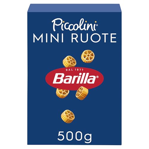 Barilla Pasta Mini Ruote Piccolini, Pasta Corta di Semola di Grano Duro, 500 gr