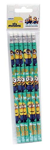 Minions-0 Set de 6 Crayons Multicolore 0 (CYP Imports GS-04-MN)