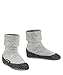 FALKE Unisex Kids Cosyshoe Slipper Socks, Cozy Warm, Merino Wool, House Socks for Winter and Fall, Grips On Sole, Grey (Light Grey 3400), 9.5-10.5, 1 Pair