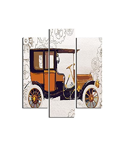 Tableau Machine décoratif de 3 pièces Homemania pour une ambiance évasion