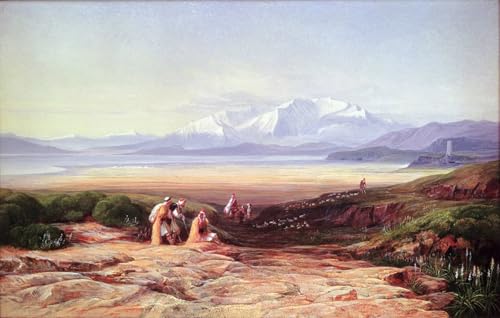 Cartel del lienzo Monte Parnaso cuadro de paisaje de Grecia de Edward Lear decoración de pared