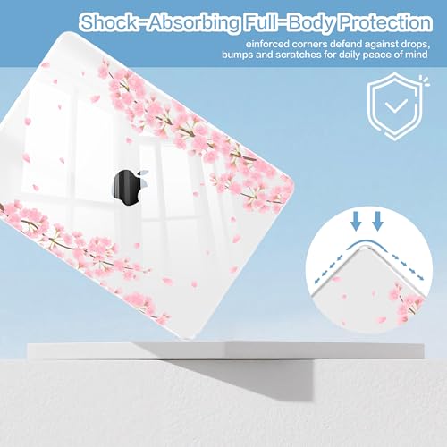 Funda MacBook Neo 13 2026 A3404 flor de cerezo que soluciona la falta de puertos USB 6