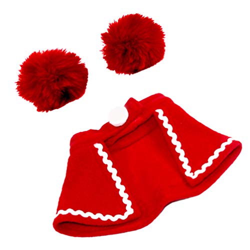 ULTECHNOVO 2 Pcs Pet Natal Santa Claus Terno Traje Cachorros Gatos Capa de Inverno Roupas Quentes Ro