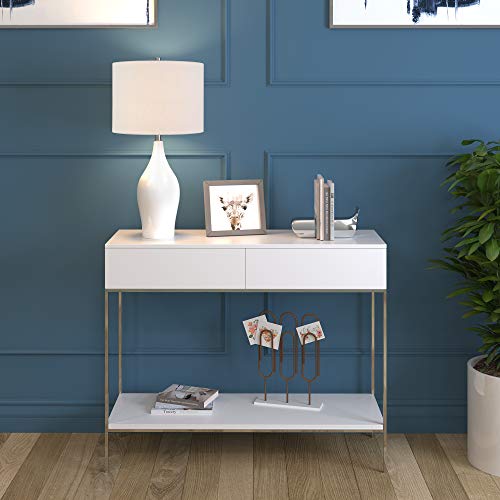 Bella 28.25" Tall Porcelain Table Lamp With Fabric Shade In White/White #TOP3