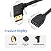 Duttek 16K 40Gbps Right Angle DisplayPort 2.1 Cable 6Inch/15cm, Gold-Plated Short DP to DisplayPort Extension Cable for 8K/120Hz, 4K/240Hz Monitor, MacBook Pro, PS5