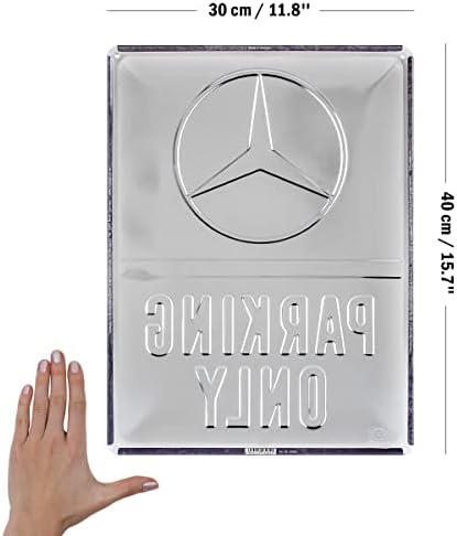 Nostalgic-Art Retro Tin Sign  Mercedes-Benz  Parking Only  Gift idea for car accessoires, Metal Plaque, Vintage design for decoration, 30 x 40 cm
