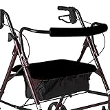 SPRING SEAON Rollator Sitz- & Rückenlehnenbezug Set, abnehmbar & waschbar, weicher Stoff, Universalgröße, verstellbar, Rollator Zubehör