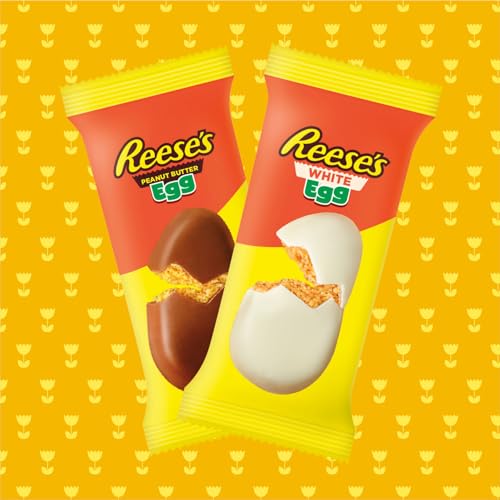 REESE'S Assorted Flavored Snack Size Peanut Butter Eggs, Easter Candy Bag, 31.2 oz