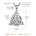 PenPot Celtic Triquetra Knot Necklace, Triple Goddess Irish Trinity Protection Amulet Jewelry, Viking Pendant for Women and Men (silver)