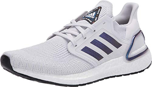 adidas Womens Ultraboost 20 Running Shoe, Dark Grey-Boost Blue Violet Metallic-Black, 5.5 M US