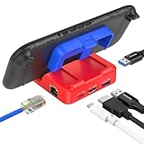 Compatible：Station d'amarrage de commutateur MOGOOD compatible avec les consoles de jeu de génération 1 et 2 de commutateur, refroidissement sans entrave de la console de jeu, jeu librement
