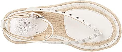 Vince Camuto Women's Footwear Women's Kelmia Flat Sandal, White Swan, 8 | Image 4