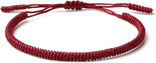Pulseras Tibetanas de la Suerte + Regalo Budista! Brazaletes de hilo de amistad para Mujeres Hombres Adolescentes, Tamaño Ajustable. Hecho a Mano con Nudos de Cuerda