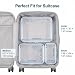3PCS Clear Hard Shell Zipper Cases Transparent Toiletry Toys Bags Waterproof Cosmetic Toiletry Bag Portable Travel Organizer for Travel Makeup Tools Toy Storage Bin, Puzzles (Blue)