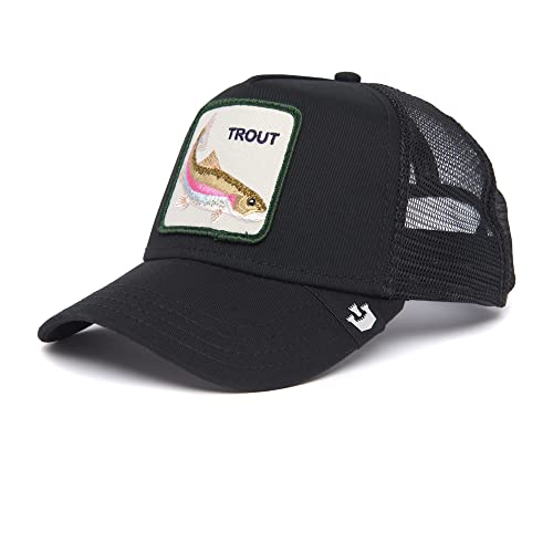 Goorin Bros. Boné de caminhoneiro ajustável unissex The Farm, preto (truta Truck R), tamanho único,