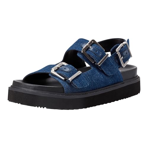 Marc Fisher LTD Agenda, Sandalia Mujer, Dark Blue Denim 400, 35 EU