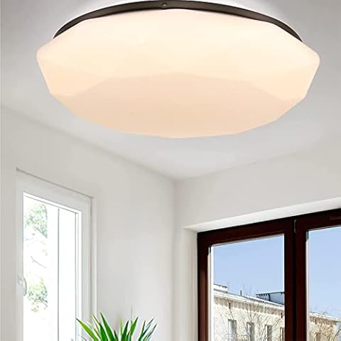 Nullnet Bathroom Ceiling Lights, 18W 1600 Lumen Bathroom Fixtures, 100W Equivalent Round Ceiling Light, LED Light Fitting for Kitchen,Bedroom, Hallway, Corridor, Balcony, Living Room, Toilet, Porch Cover