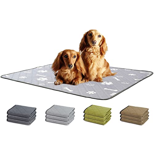 Puppy Training Pad - Washable, Reusable Dog Mat, Leak-Proof Ultra Absorbent Incontinence Pet Pads for Indoor and Outdoor - 3 Sizes (Grey, Large (100 x 90cm)) - Image 2