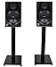 Rockville RS21B 21-Inch Steel Bookshelf Speaker Stands, 60 lbs Capacity, Cable Management, Anti-Vibration Pads, for Home Audio and Studio Monitoring (Pair)
