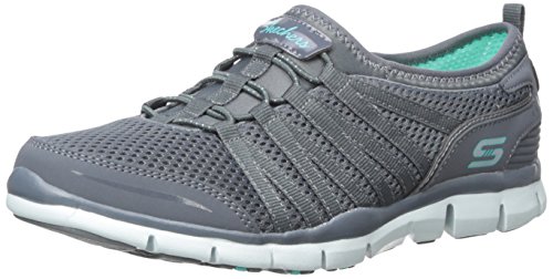 Skechers Women's Gratis Love It Slip-On Sneaker,Charcoal,8 M US