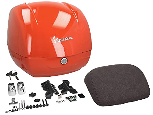 Scooter-ProSports Topcase original Piaggio 36 litros para Vespa GTS 125, 300 CCM a partir de 2020 (ladrillo naranja A11)
