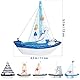 Cabilock 6 Stück Bootsmodell Mini-segeln Dekoratives Boot Spielzeugboot Bootsdekoration Nautisch Segelboot Wandkunst Schiff Kleine Segelboote Für Miniboot Seegelle Colorful MDF