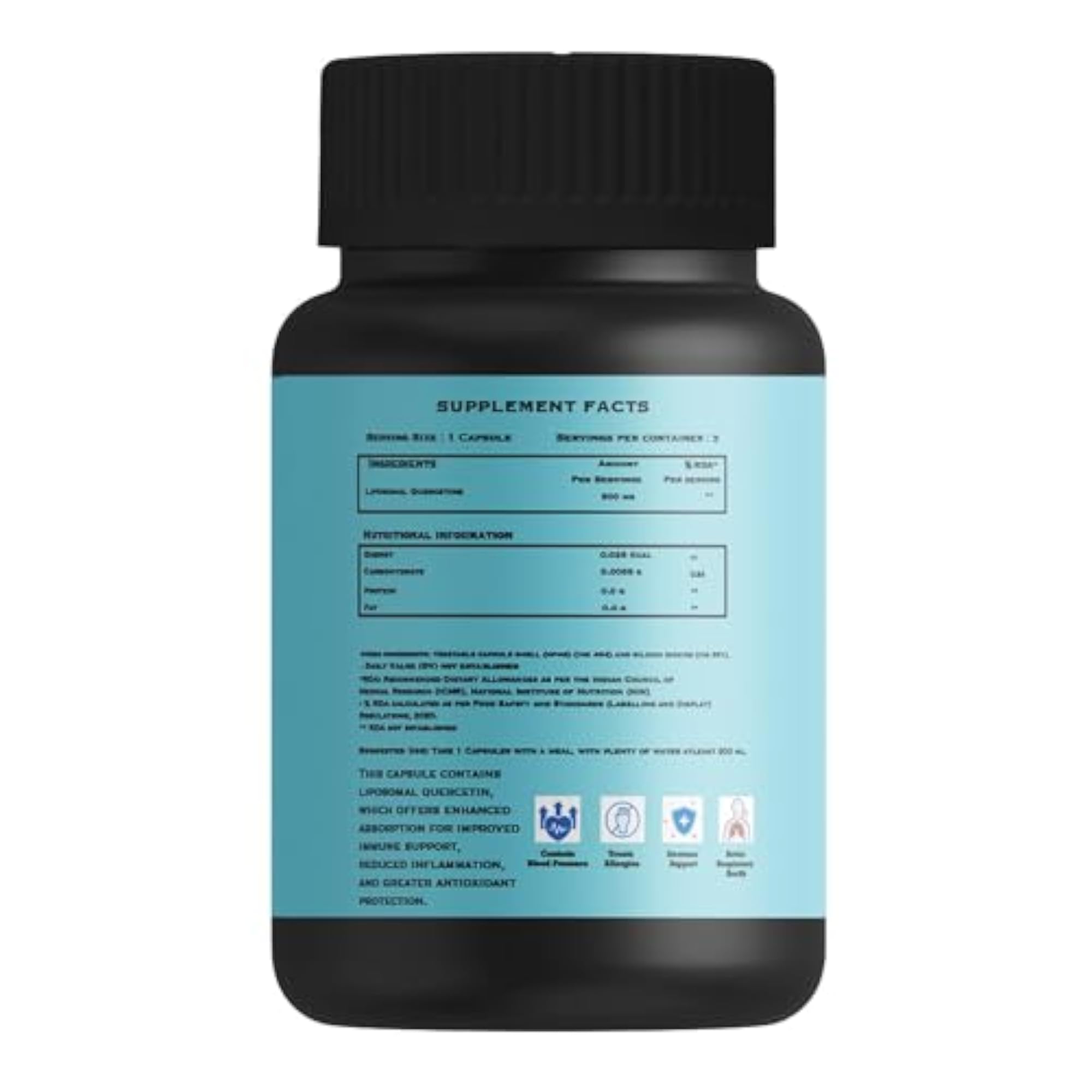 Quercetin 500 mg Veg Capsules, Antioxidant Support