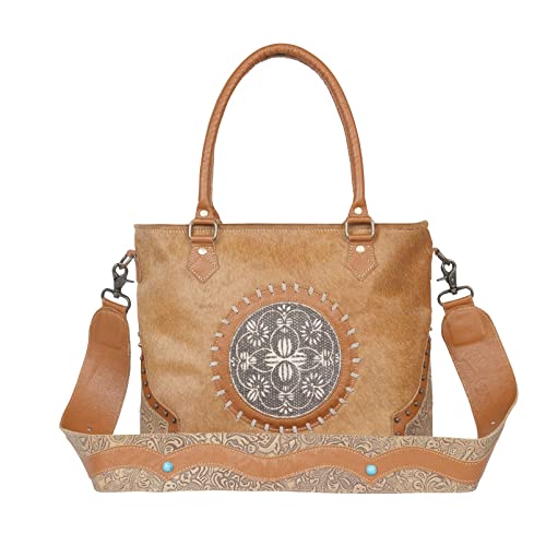 Myra Bag Vintage Cottegecore Leather & Hairon Bag S-4417